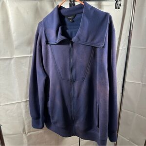 Rae Mode - Modal Lounge Full Zip Jacket - Smoky Navy - 2x (18-22) -